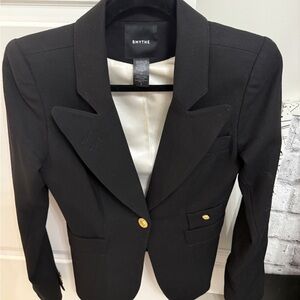 Smythe Black Blazer with Gold Buttons